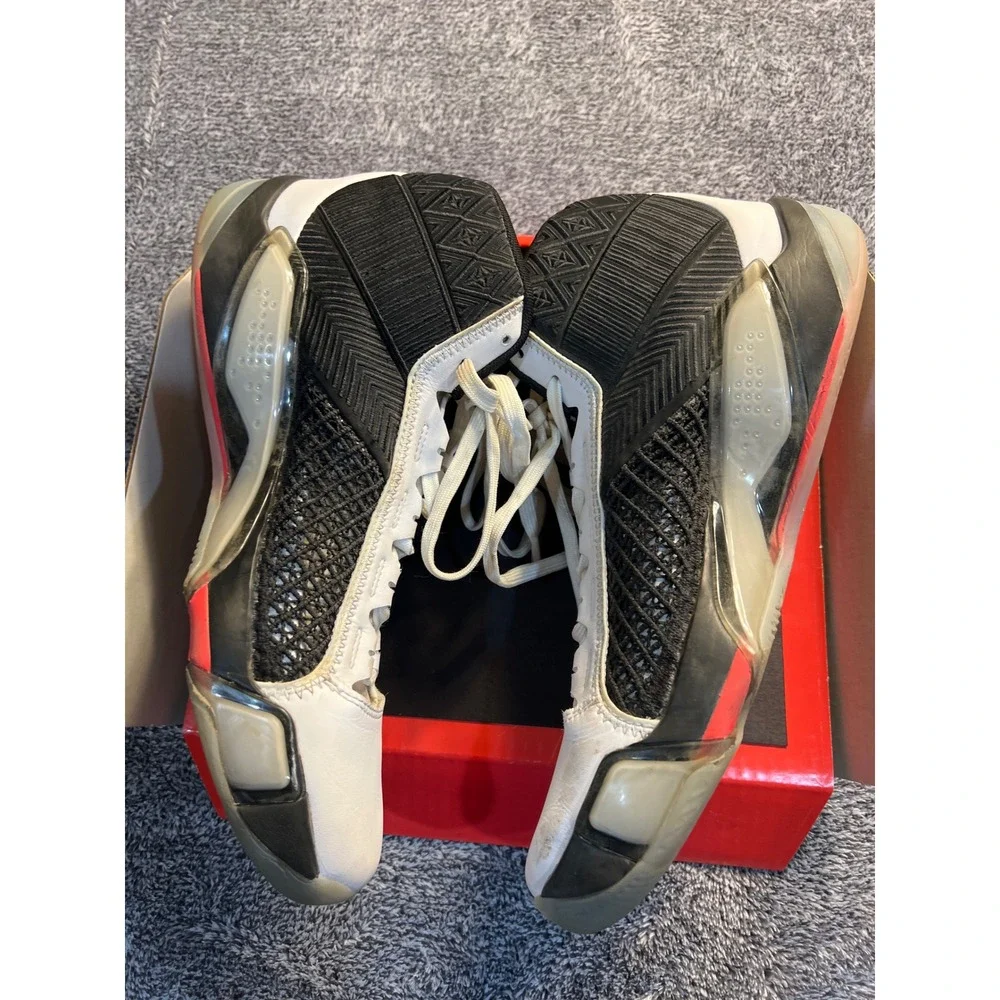 Air Jordan 38 Fundamental White Black Siren Red DZ3356-106 Mens 10.5 Basketball